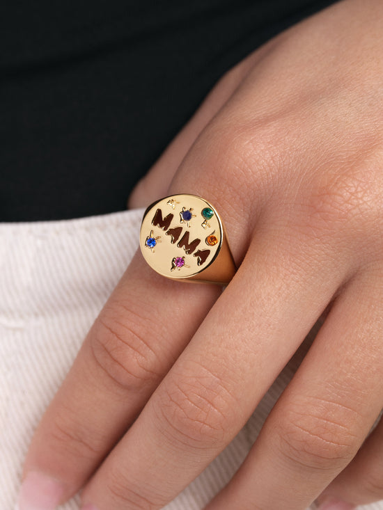 Anillo Mamá Baño Oro