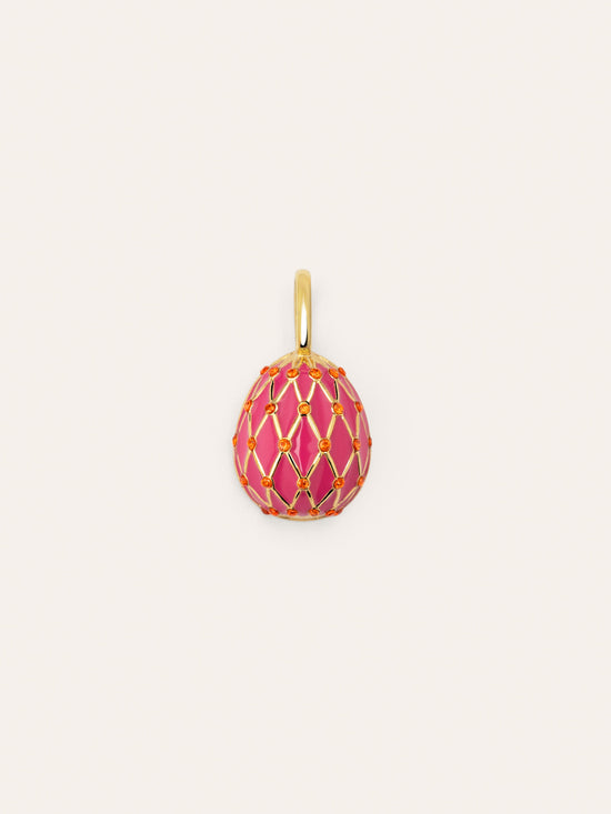 Charm Easter Egg Pink Baño Oro