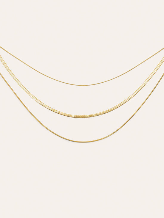 Collar Maat Acero Baño Oro