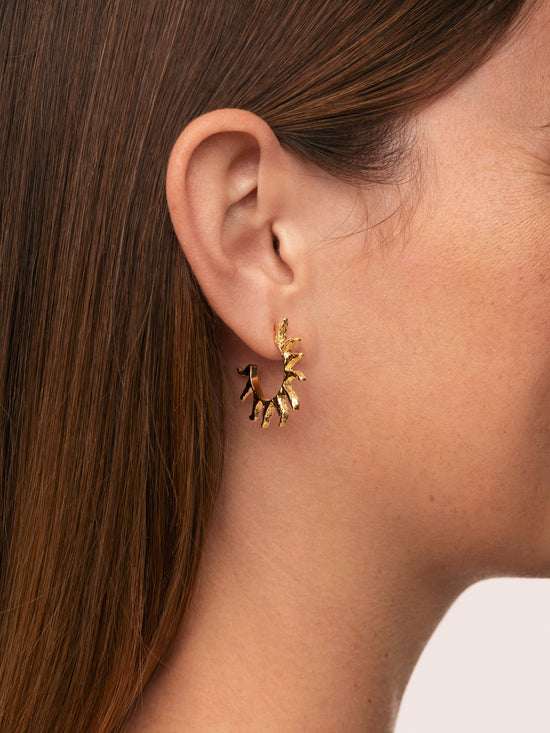 Pendientes Aro Sun Baño Oro