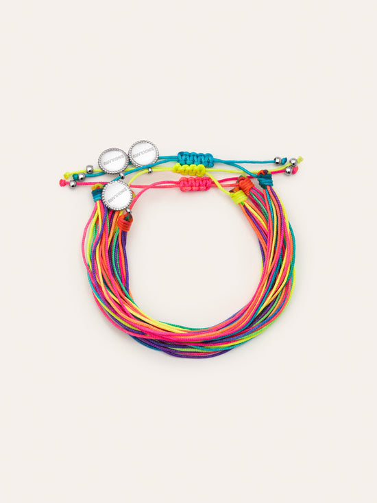 Pack 3 Pulseras Neon Rainbow Fruits Acero