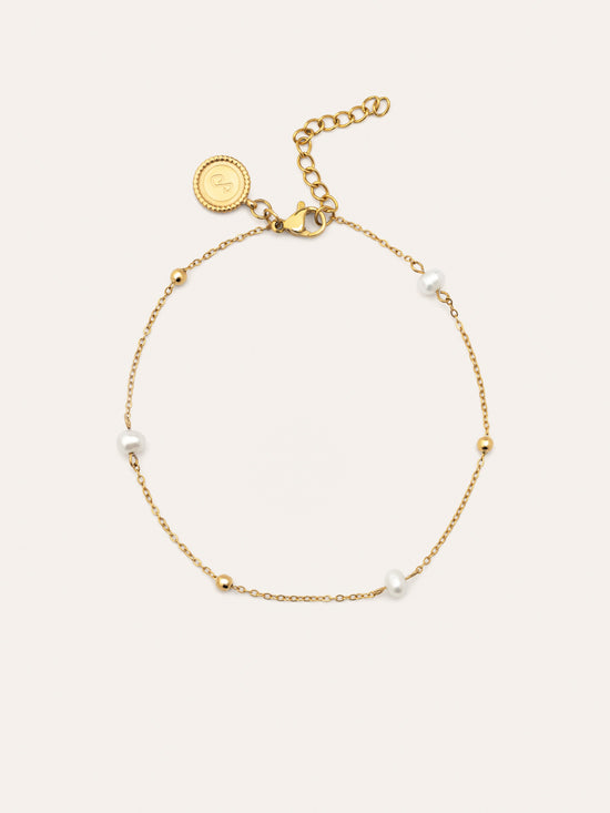 Tobillera Swan Acero Baño Oro